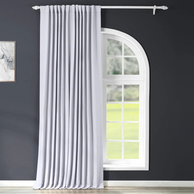 Aldreda Extra Wide Solid Rod Pocket Room Darkening Curtains - Single Panel Drapes