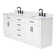 Tidworth 72'' Solid Wood Double Bathroom Vanity with 1.5'' Carrara Marble Top, Rectangular Sinks