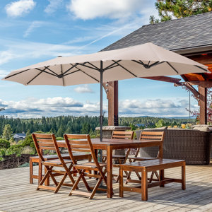 Aletse 13' x 6.5' Rectangular Market Umbrella
