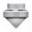 Whitehaus 18" brushed stainless steel commercial single bowl wall mount wash basin