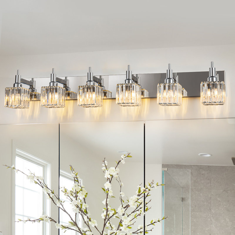 Taevion Dimmable Vanity Light, Chrome, 6 Lights