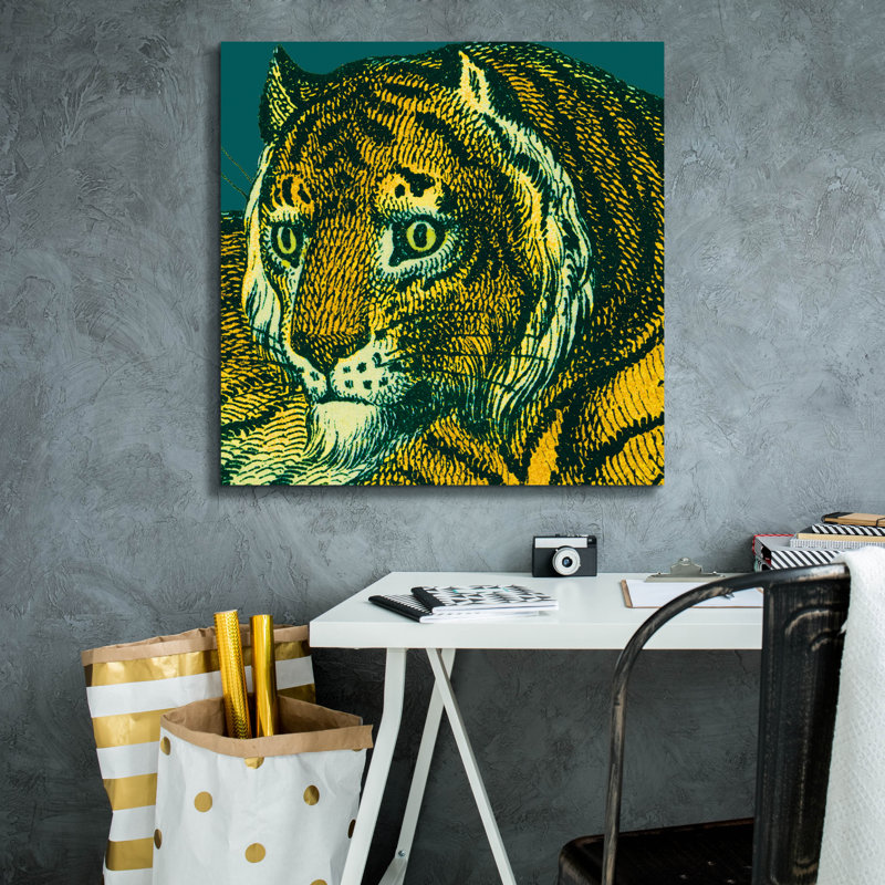 «Jungle Flair 2» par Wild Apple, art épique Graffiti sur toile, 26 po x 26 po, H 26 po x l 26 po