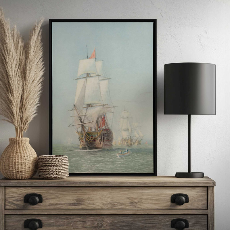 Art rétro de bateau, reproduction d'art murale rétro, H 32 po x l 24 po, Doré