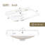 Comptoir de meuble-lavabo 24 po, céramique blanche, capacité maximale de 1,66 gallon, comptoir en l 23 po x P 13 po fabriqué en blanc, 3 trous, robinetterie pour lavabo rectangulaire moderne, P 18 po, H 6,6 po