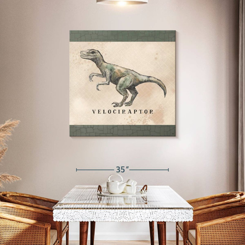 Dinosaur Invasion Velociraptor, 39" H x 39" W