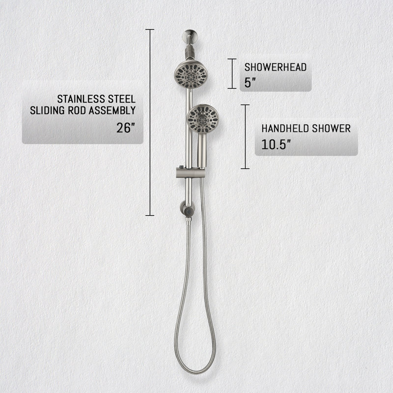 Pomme de douche fixe Rain, Argent