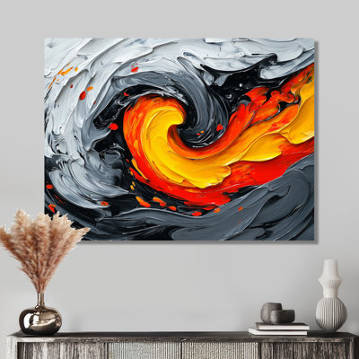 «Ellivia Abstract Volcano Emotion Pulse III», art abstrait du suprématisme