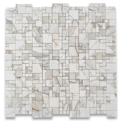 Calacatta 12" x 12" Marble Mosaic Tile