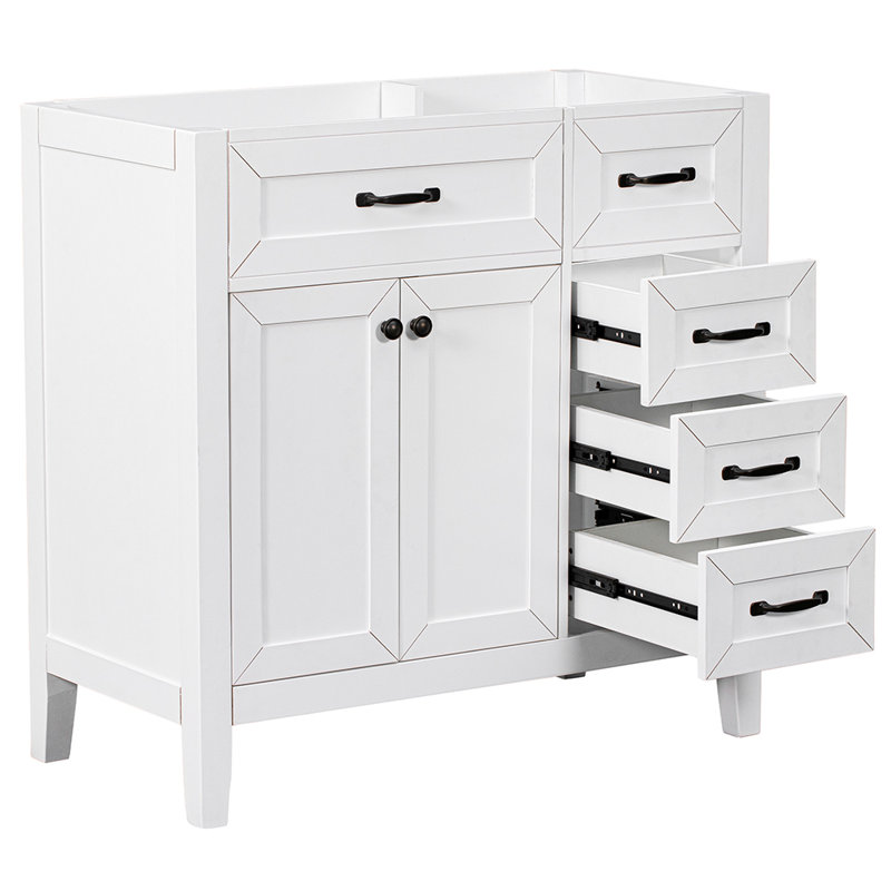 Base de meuble-lavabo simple 35,51 Nadaja seulement, Blanc, Blanc