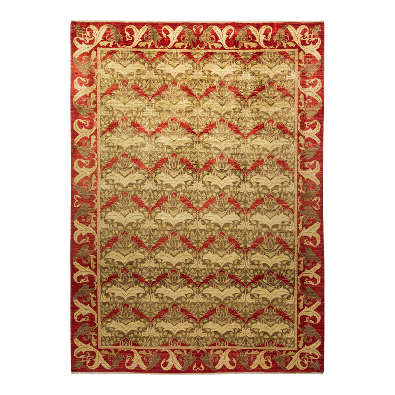Arts & Crafts One-of-a-Kind 8' 2" x 11' 5" Hand Knotted Area Rug
