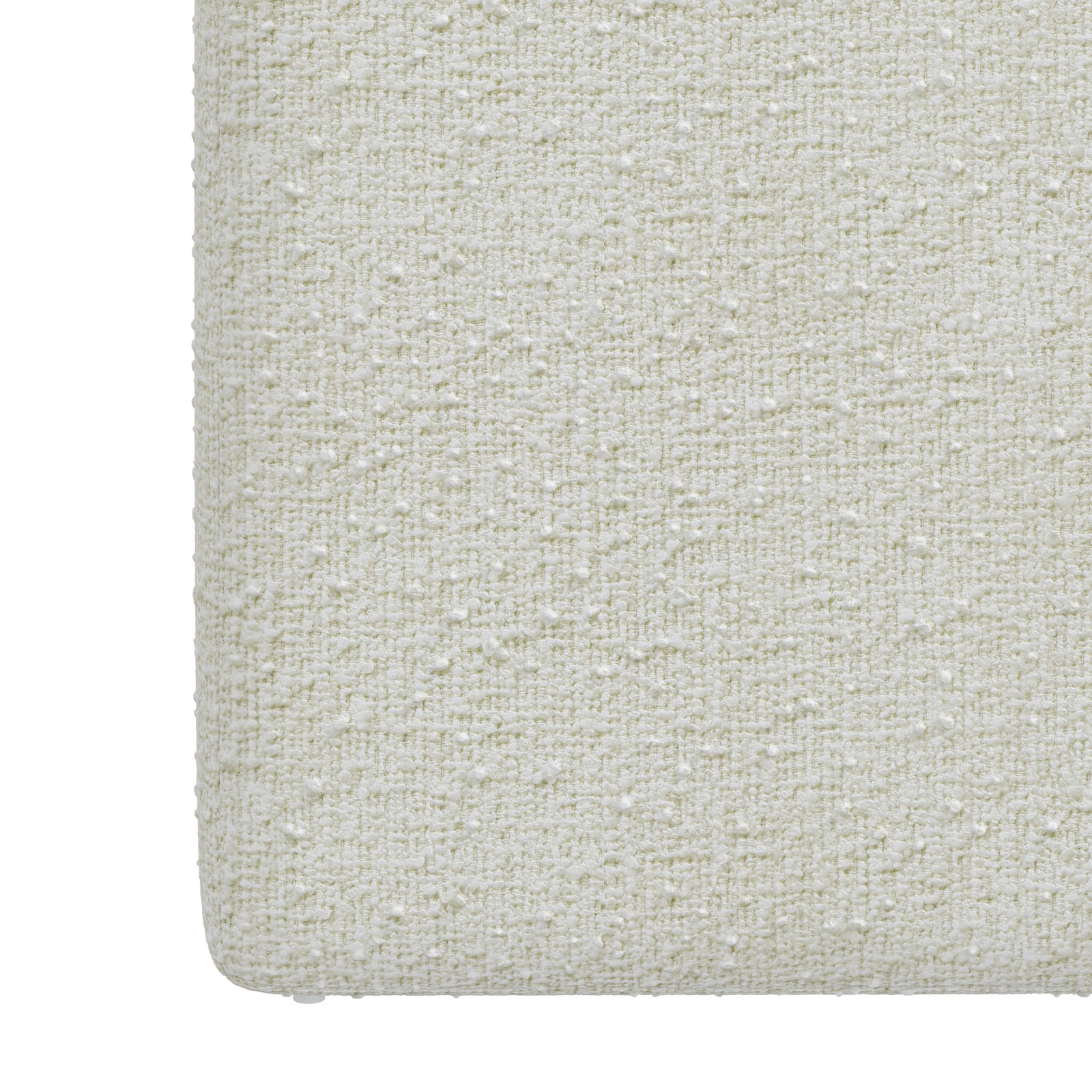 Era Upholstered Ottoman, Classic Snow Boucle