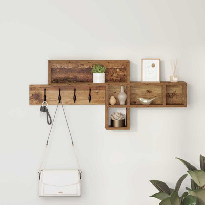 Wall-Mounted Coat Rack 100 X 12 X 43.5 Cm Engineered Wood
