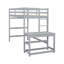 Lit mezzanine simple avec couleur grise, créant une chambre à coucher grise de taille sereine, idéale pour le rangement
