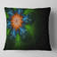 Fleur fractale vert foncé en noir - coussin à imprimé floral-29457103-29457100