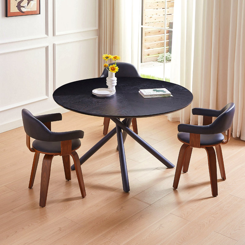 Table basse 53,14 po en MDF et table de bout courte avec base en métal, facile à assembler, noir, Noir