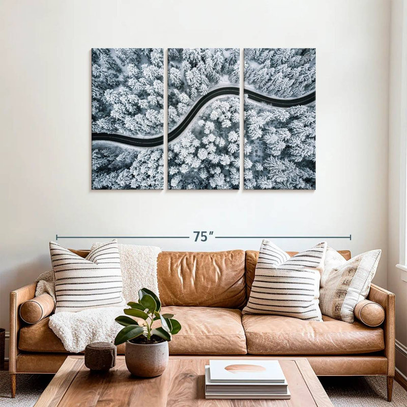 Mehar Snow Forest Road, 36" H x 57" W