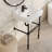 Cheviot Products Essex 24" Console Bathroom Sink with Overflow & Metal Base-17756037-17756036