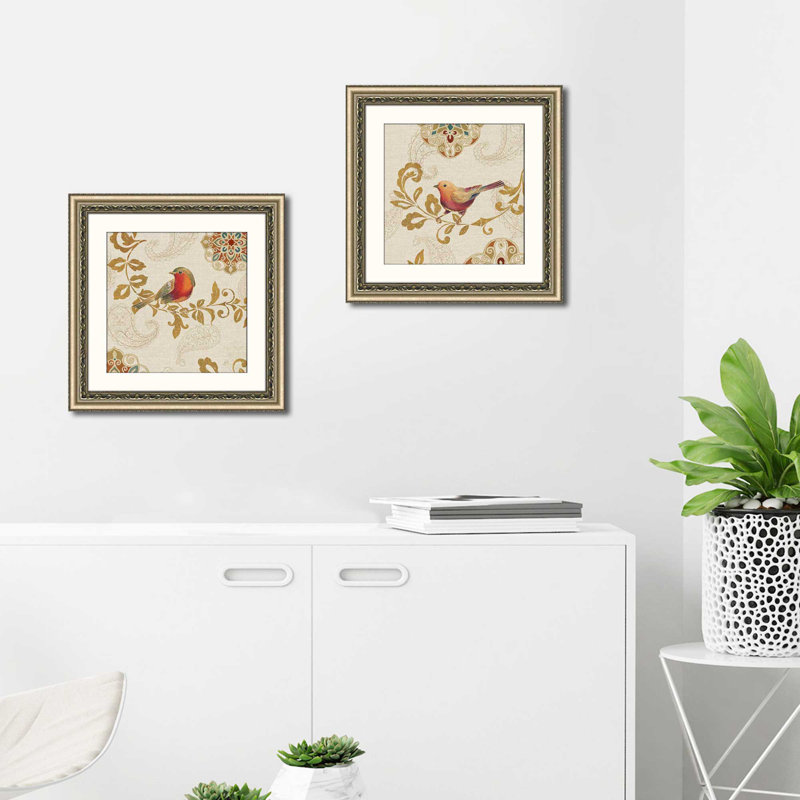 Daphne Brissonnet «Bird Rainbow Red», impression sous verre