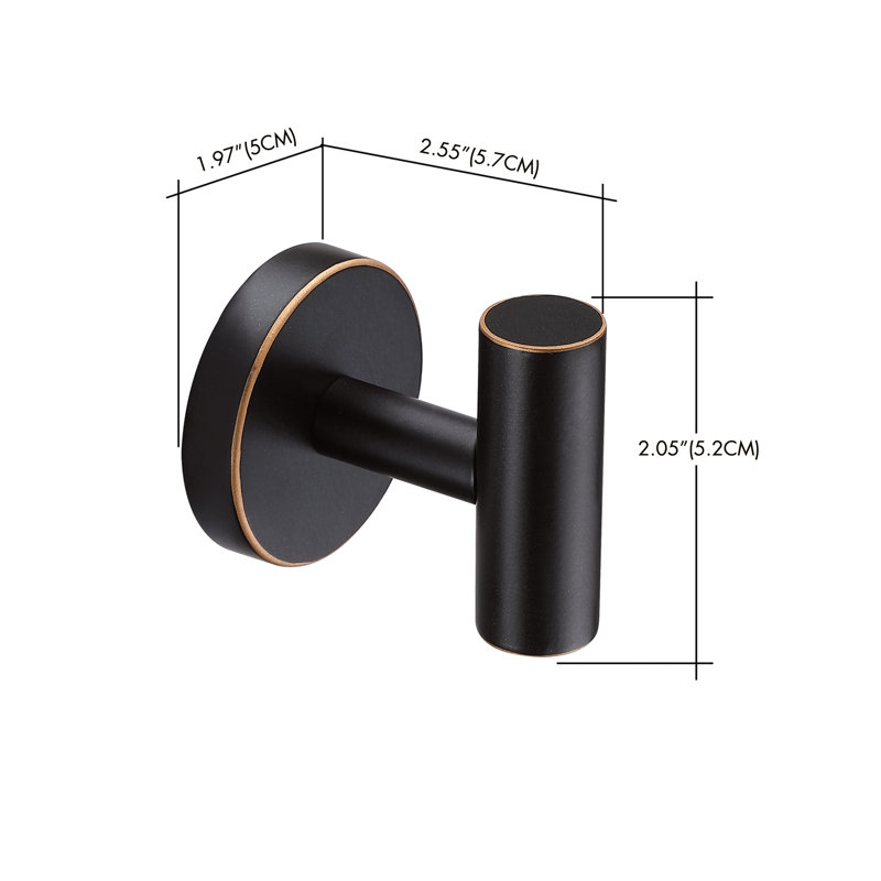 4 Pack 2.25"H Stainless Steel Bathroom Wall Mounted Towel Hook, Oil Rubbed Bronze