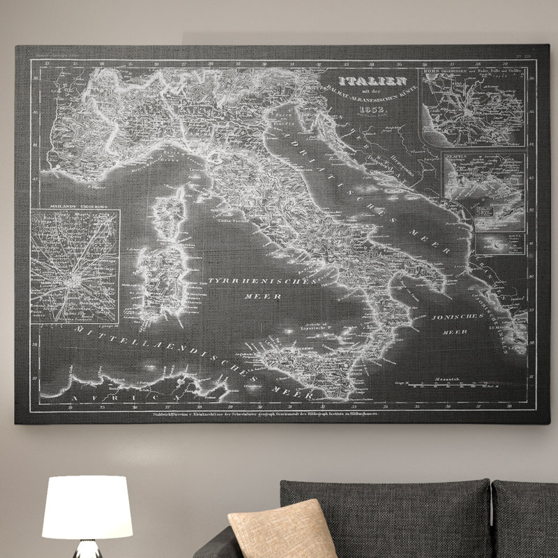 Italie, croquis, impression sur toile, H 24 po x l 32 po x P 1,5 po