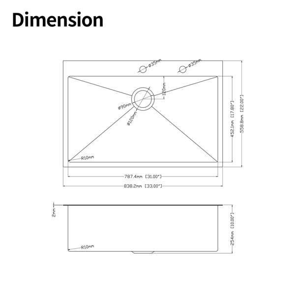 Dimensions du produit