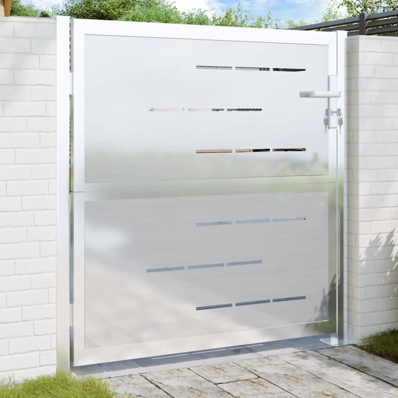 Barrière en acier inoxydable argenté H 59,1 po x l 39,4 po, H 39,4 po x l 39,4 po