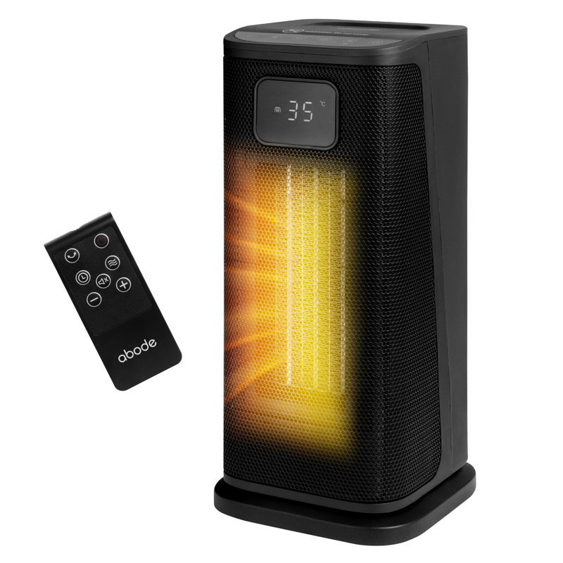 Abode 856 BTU Electric Tower Space Heater with Adjustable Thermostat