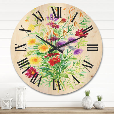 Horloge murale en bois
