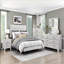 Commode contemporaine en chêne gris avec 4 tiroirs et meubles de chambre à coucher en bois