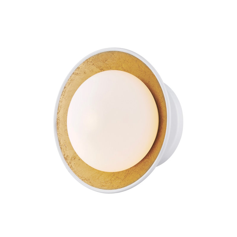 Plafonnier encastré 1 lumière Jason, Lustro blanc, H 4 po x l 6,75 po x P 6,75 po