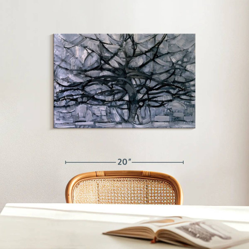 Arbre gris, H 16 po x l 24 po
