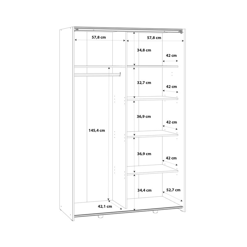 Silvis 2 Door Wardrobe