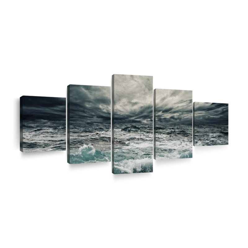 Impression murale sur toile Stormy Wall Art, H 24 po x l 55 po x P 1,25 po
