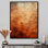 Art abstrait orange, chaos de feu I - Reproductions d'art encadrées