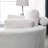 Comfy Swivel Chair With Storage In Coloured Fabric Linen Look