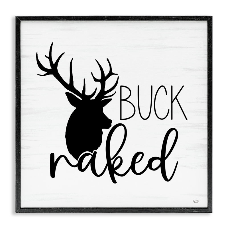 Giclée encadrée Buck Buck nue, design par Lux + Me Designs, H 24 po x l 24 po, Giclée encadrée noir minuit