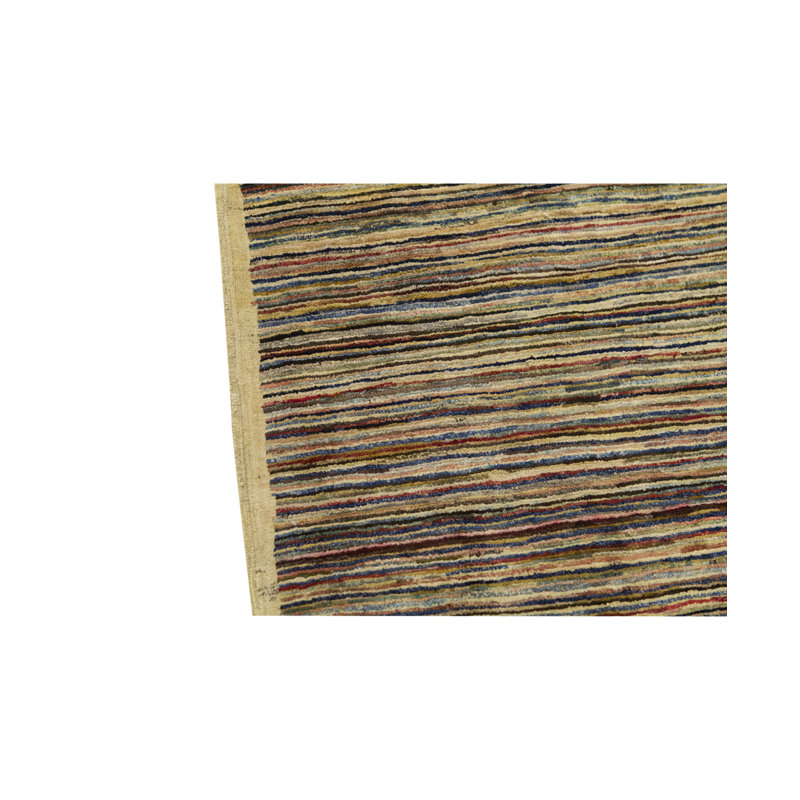Hand-Knotted High-Quality Brown/Yellow/Blue Area Rug