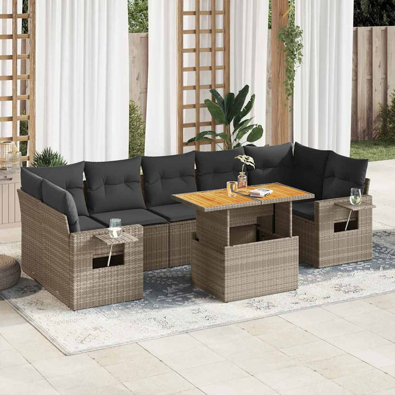  Garden Sofa Set Grey