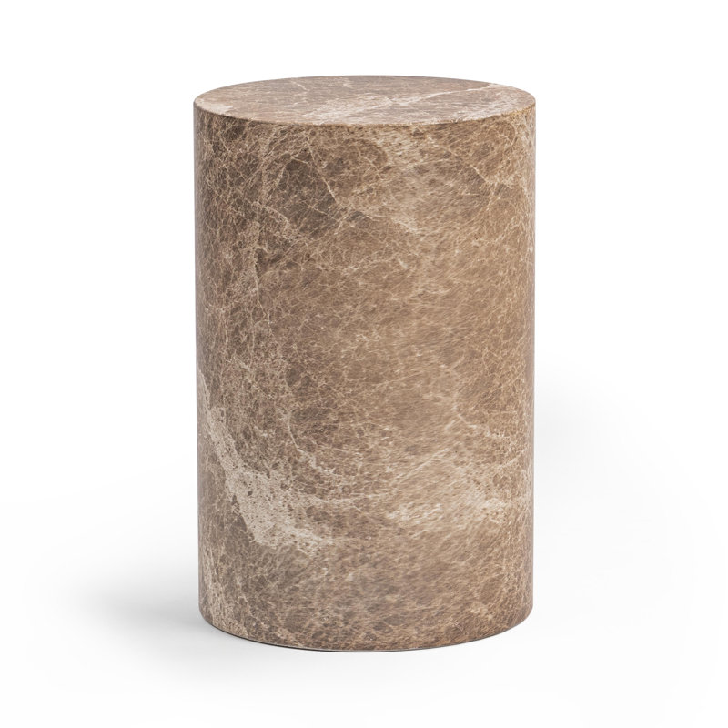 Norfolk Round Display Pedestal, 27" H x 27" W x 27" D, Brown