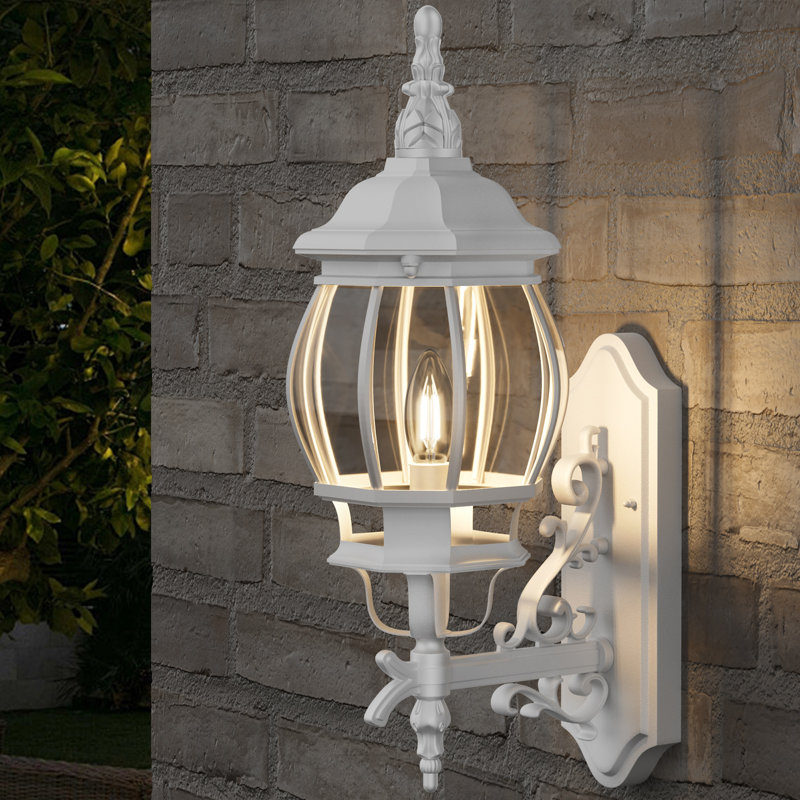 Abruscato Aluminum Wall Light, White, 19.5"H x 6.3"W x 10.4"D
