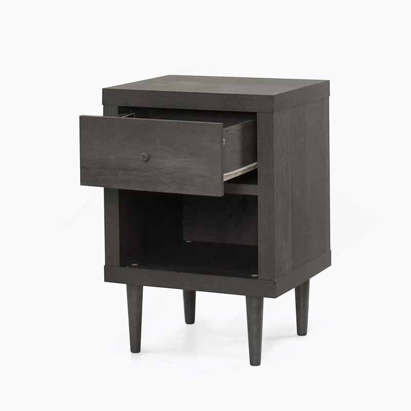 Rehaussez votre chambre à coucher avec l'attrait intemporel de cette table de chevet d'inspiration Mid-Century.