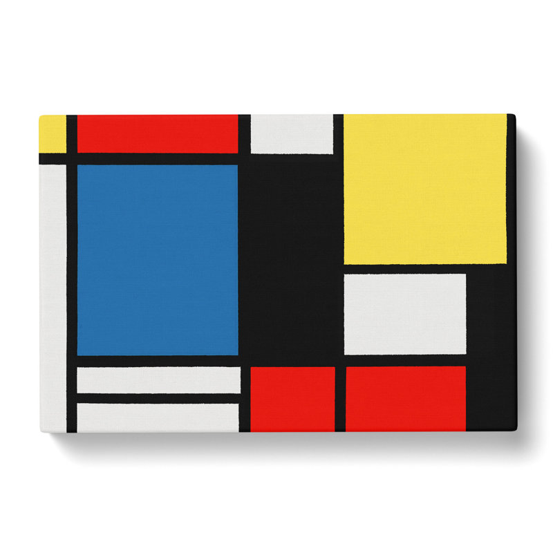 Composition Vol.3 by Piet Mondrian - Wrapped Canvas Painting, 40cm H x 60cm W x 3cm D