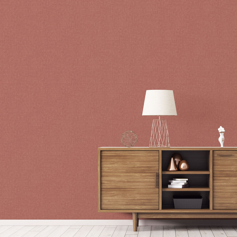 10m x 53cm Wallpaper Roll, Terracotta