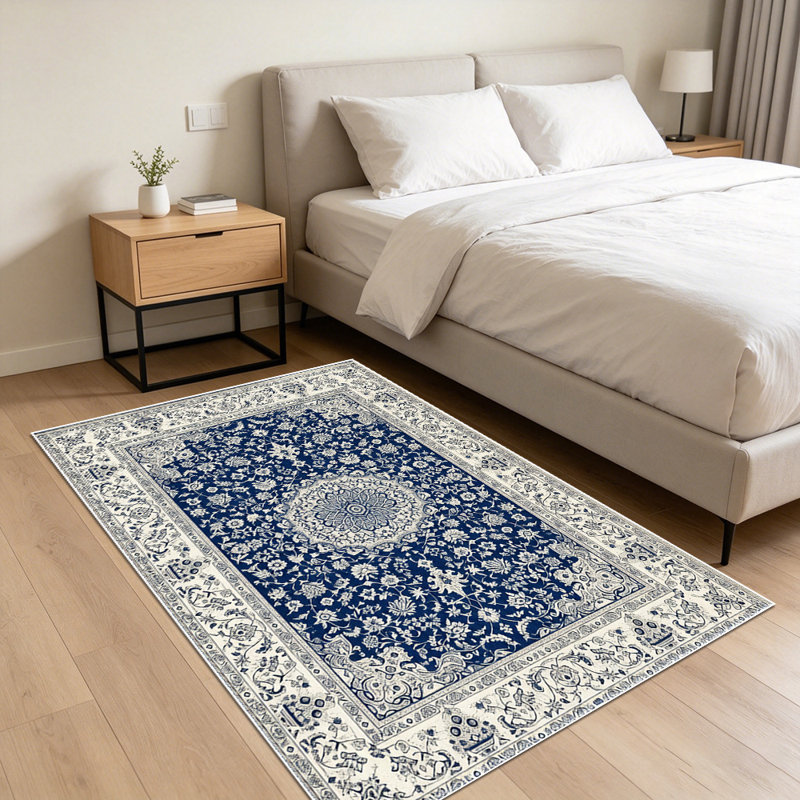 Vintage Persian pattern carpet, soft and easy to clean, suitable for living room, bedroom, dining room, study room, and other indoor decoration carpets for multiple scenes
