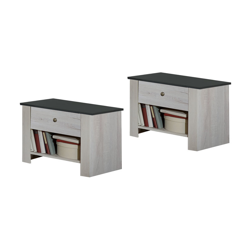 Chateau 58cm W Manufactured Wood Bedside Table