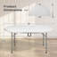 Table pliante ronde en plastique, table de banquet de fête pliable portative pour camping pique-nique en plein air-109048795