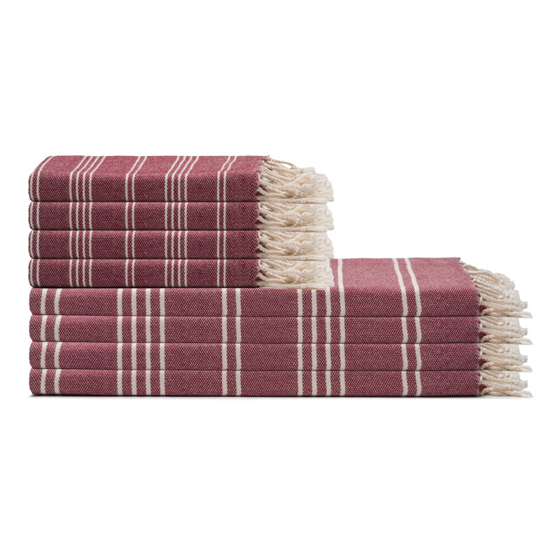Ensemble de serviettes en coton Essential, Burgundy