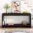Modern 3 - Drawer Console Table With Vertical Slats And Rounded Edges, For Behind Black Frame, Wood Veneer, Long Term Durability Round Edge Slats, Ideal Hallway Solid Construction-1280418911