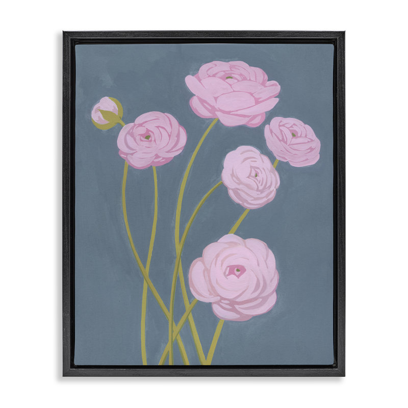Cadre flottant Posies And Dust, design par Grace Popp, H 31 po x l 25 po, Cadre flottant noir de jais
