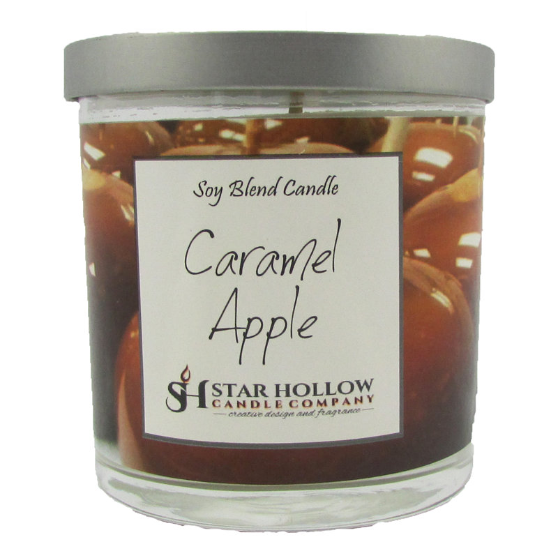 Bougie pour pot de pomme caramel, H 3,25 po x l 2,75 po x p 2,75 po